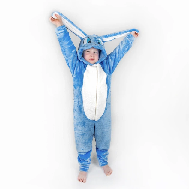 Пижама Dexter`s детская из велсофта bunny boy 146 см синий - Фото 2 Пижама Dexter`s детская из велсофта bunny boy 146 см синий - изображение 2