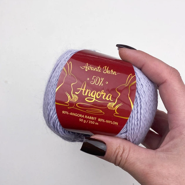 Пряжа Avanti Yarn Angora 50% пухнаста 50г для в'язання одягу аксесуарів сіра (1035011) - изображение 3