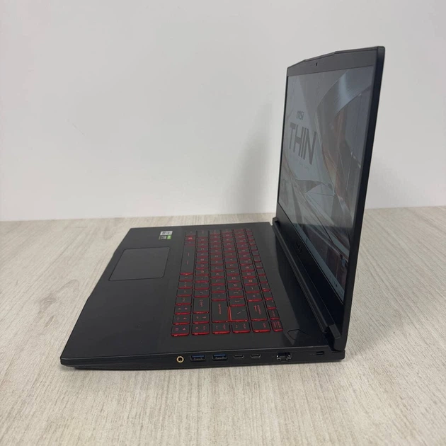 Игровой ноутбук MSI GF65 Thin 10UE / 15.6" (1920x1080) IPS / Intel Core i5-10500H (6 (12) ядер по 2.5 - 4.5 GHz) / 8 GB DDR4 / 512 GB SSD NVMe / nVidia GeForce RTX 3060, 6 GB GDDR6, 192-bit / WebCam б/у - Фото 5 Игровой ноутбук MSI GF65 Thin 10UE / 15.6" (1920x1080) IPS / Intel Core i5-10500H (6 (12) ядер по 2.5 - 4.5 GHz) / 8 GB DDR4 / 512 GB SSD NVMe / nVidia GeForce RTX 3060, 6 GB GDDR6, 192-bit / WebCam б/у - изображение 5