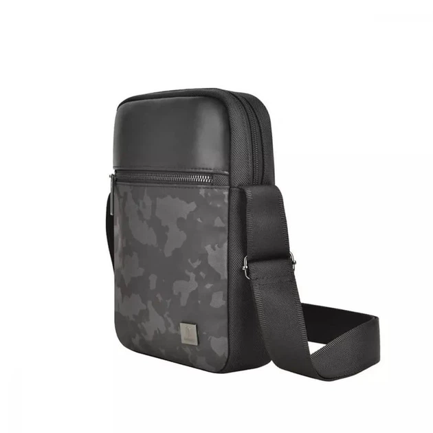 Сумка WIWU Salem Crossbody з регульованим ременем та вологозахистом для документів чоловіча сумка через плече Чорний - Фото 4 Сумка WIWU Salem Crossbody з регульованим ременем та вологозахистом для документів чоловіча сумка через плече Чорний - зображення 4