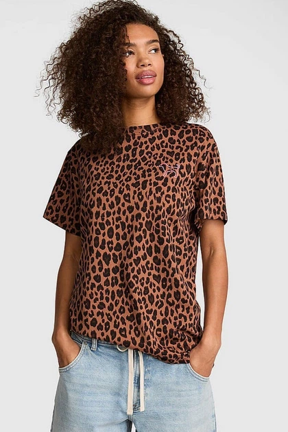 Футболка Victoria's Secret 44(M) Коричневий леопард (158313) - Фото 1 Футболка Victoria's Secret 44(M) Коричневий леопард (158313) - зображення 1
