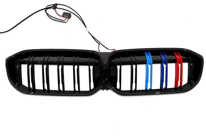 Ноздри решетка радиатора BMW M-Color LED черный глянец для BMW 3 серия G20/G21 2022+ - изображение 3
