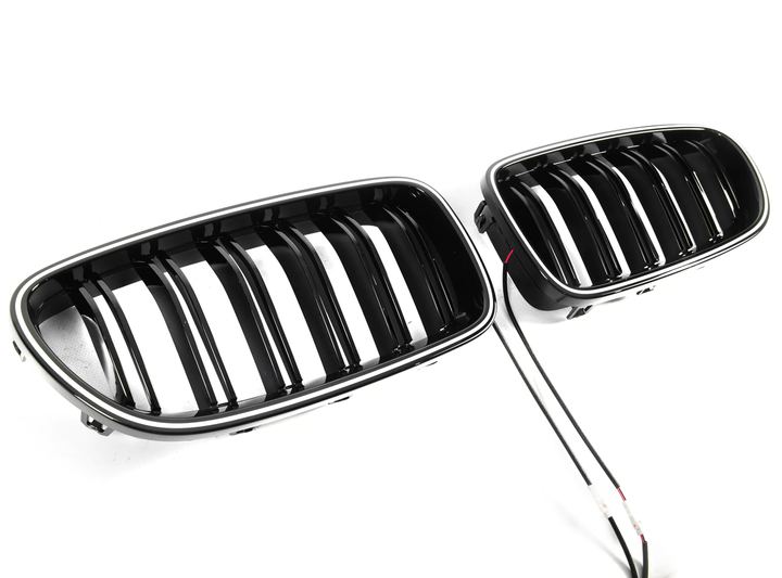 Ноздри решетка радиатора M-Look LED (чёрный глянец) для BMW 5 серия F10/F11 2010–2016 гг - Фото 3 Ноздри решетка радиатора M-Look LED (чёрный глянец) для BMW 5 серия F10/F11 2010–2016 гг - изображение 3