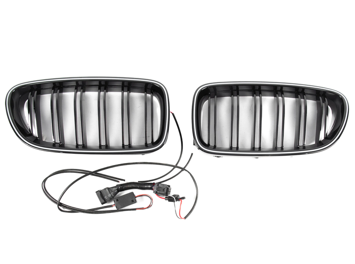 Ноздри решетка радиатора M-Look LED (чёрный глянец) для BMW 5 серия F10/F11 2010–2016 гг - Фото 4 Ноздри решетка радиатора M-Look LED (чёрный глянец) для BMW 5 серия F10/F11 2010–2016 гг - изображение 4