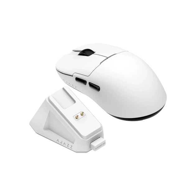 Мишка Ajazz AJ159P MC Wireless/Bluetooth/USB Charging Dock White (AJ159P-MC-W) - Фото 4 Мишка Ajazz AJ159P MC Wireless/Bluetooth/USB Charging Dock White (AJ159P-MC-W) - зображення 4