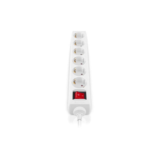 Мережевий фільтр живлення REAL-EL RS-6 Protect M 3m, white (EL122300033) - зображення 4