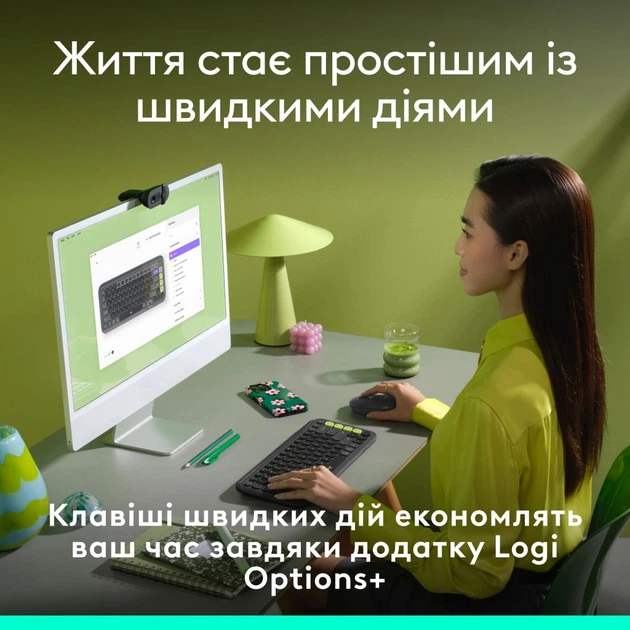 Клавіатура Logitech POP Icon Keys Bluetooth UA Graphite (920-013157) - зображення 4