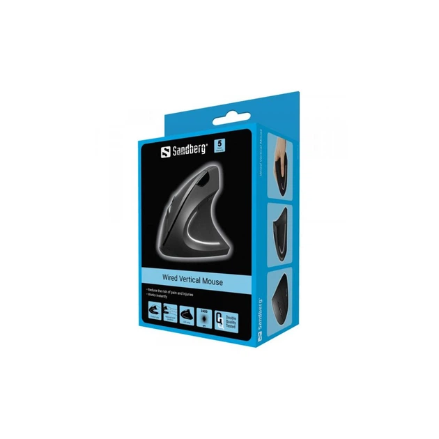 Мышка Sandberg Vertical Mouse Pro USB Black (630-14) - изображение 4