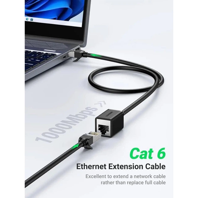 Патч-корд 1m F/UTP cat 6 RJ-45 extension black Ugreen (U_11279) - изображение 3