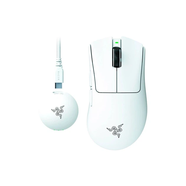 Мишка Razer DeathAdder V4 PRO Wireless/USB White (RZ01-05330200-R3G1) - Фото 1 Мишка Razer DeathAdder V4 PRO Wireless/USB White (RZ01-05330200-R3G1) - зображення 1