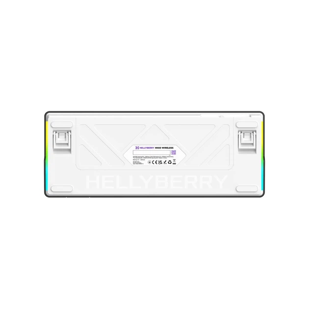 Клавиатура Hator Hellyberry HK60 Mechanical Linear RGB Wireless/Bluetooth/USB UA White/Violet (HK60_wireless) - Фото 4 Клавиатура Hator Hellyberry HK60 Mechanical Linear RGB Wireless/Bluetooth/USB UA White/Violet (HK60_wireless) - изображение 4