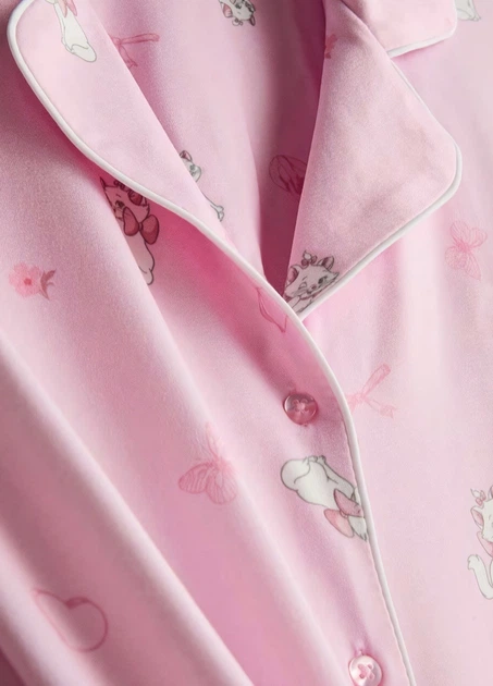 Пижамная рубашка Primark boyfriend pyjamas long sleeve XS для дома и сна Пудровый (10329) - изображение 4