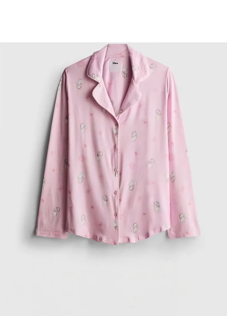 Пижамная рубашка Primark boyfriend pyjamas long sleeve XS для дома и сна Пудровый (10329) - изображение 7