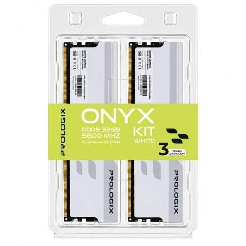 Пам'ять 16Gb x 2 (32Gb Kit) DDR5, 5600 MHz, Prologix Onyx, White, 38-44-44-90, 1.35V, з радіатором (PRO32GB5600YW5K) - Фото 3 Пам'ять 16Gb x 2 (32Gb Kit) DDR5, 5600 MHz, Prologix Onyx, White, 38-44-44-90, 1.35V, з радіатором (PRO32GB5600YW5K) - изображение 3