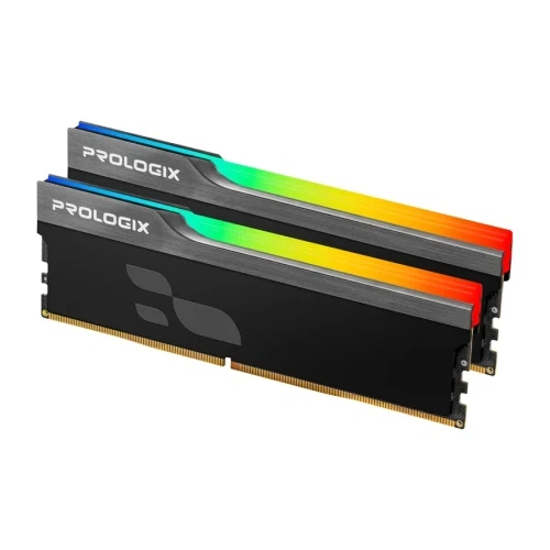 Пам'ять 16Gb x 2 (32Gb Kit) DDR5, 5600 MHz, Prologix Onyx RGB, Black, 38-44-44-90, 1.35V, з радіатором (PRO32GB5600YBR5K) - изображение 2