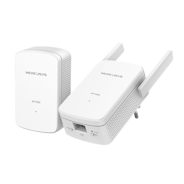 Powerline комплект адаптеров Mercusys MP510 KIT Gigabit AV1000 Wi-Fi 300 Мбит/с передача интернета по электросети 220V - изображение 3