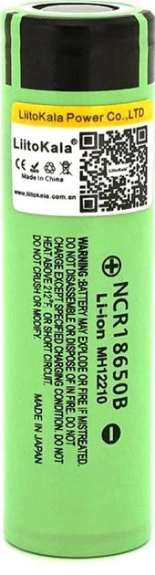 Акумулятор LiitoKala 18650 Li-Ion Lii-34B, 3400mah (3200-3400mah), 3.7V (2.75-4.2V), Green, PVC (Lii-34B) - 1 шт. - Фото 1 Акумулятор LiitoKala 18650 Li-Ion Lii-34B, 3400mah (3200-3400mah), 3.7V (2.75-4.2V), Green, PVC (Lii-34B) - 1 шт. - изображение 1