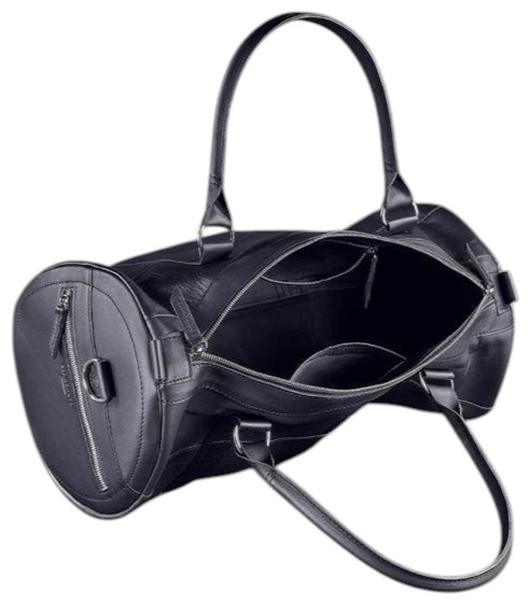 Чоловіча шкіряна дорожня сумка Harper (barrel bag) з натуральної шкіри Krast з ременем темно-синя 59750 - зображення 3