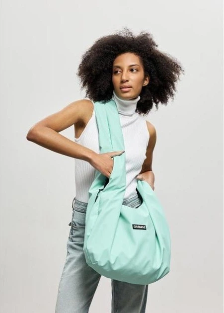 Жіноча сумка Sambag HOBO WEAVE м’ятна містка міська для ноутбука водовідштовхувальна 62277 - зображення 10