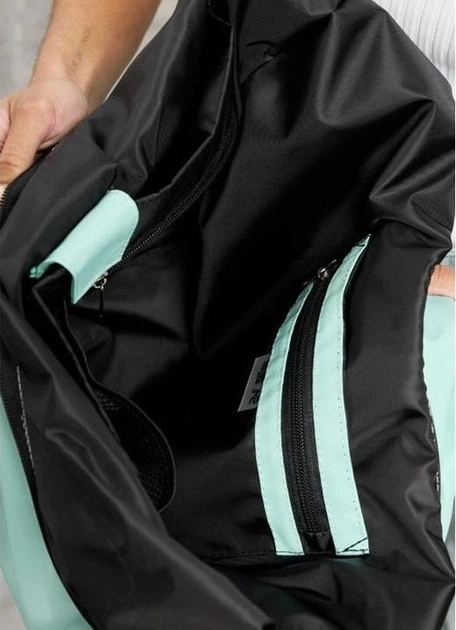 Жіноча сумка Sambag HOBO WEAVE м’ятна містка міська для ноутбука водовідштовхувальна 62277 - зображення 12
