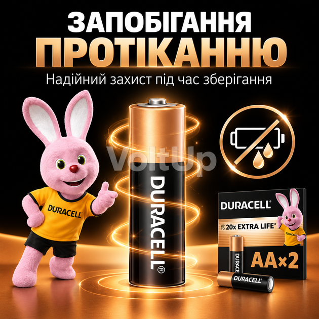 Щелочные батарейки Duracell Basic AA 2 шт LR6 MN1500 Alkaline 1.5 В для техники и аксессуаров - изображение 2