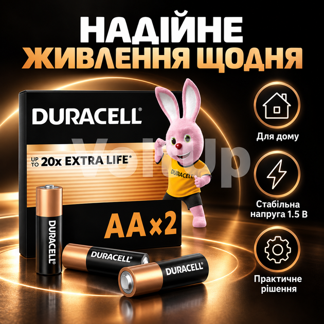 Щелочные батарейки Duracell Basic AA 2 шт LR6 MN1500 Alkaline 1.5 В для техники и аксессуаров - изображение 4
