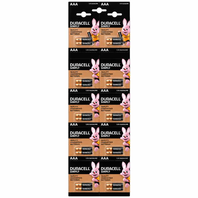Батарейки щелочные Duracell AAA MN2400 LR03 1.5 В набор 120 шт для бытовой электроники - изображение 6
