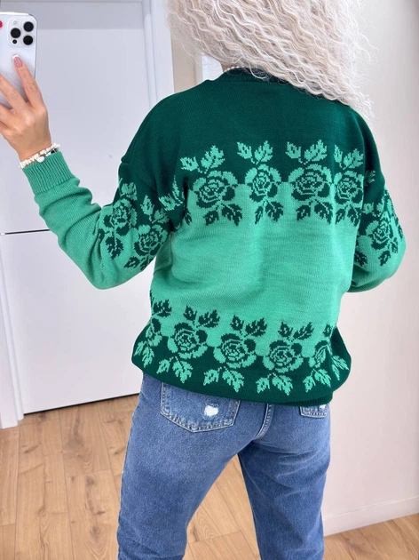 Жіночий вʼязаний светр VYSHYVANKA, колір М`ята розмір One Size - Фото 10 Жіночий вʼязаний светр VYSHYVANKA, колір М`ята розмір One Size - изображение 10