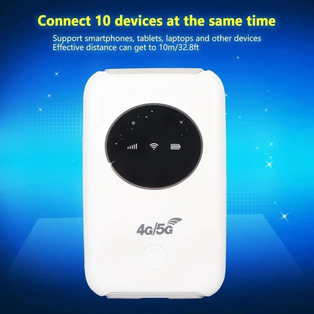 Портативний 4G LTE Wi-Fi роутер MIFI з SIM-картою зі швидкістю до 300 Мбіт/с 3200 мАг підключення до 10 пристроїв (SKU-524) - зображення 6