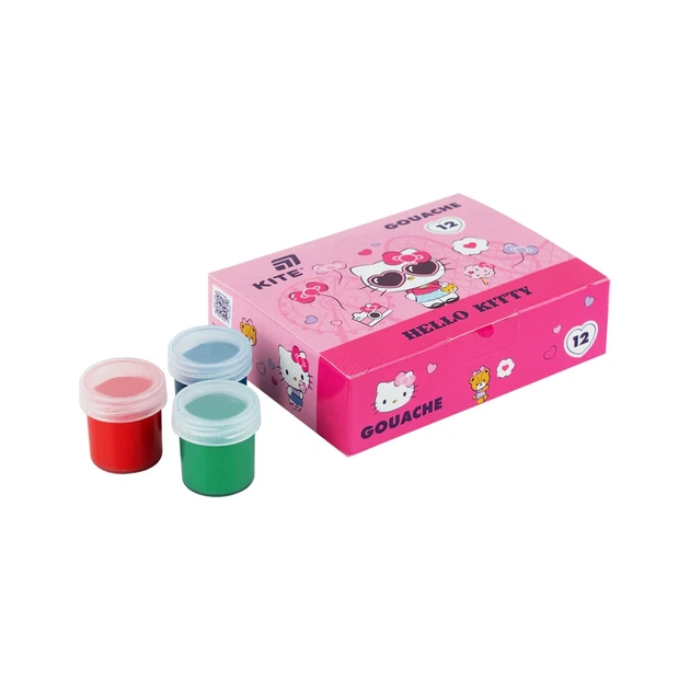 Гуашеві фарби Kite Hello Kitty, 12 кольорів 20 мл (HK26-063) - Фото 2 Гуашеві фарби Kite Hello Kitty, 12 кольорів 20 мл (HK26-063) - зображення 2