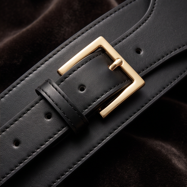 Жіночий широкий ремень пояс корсет з екошкіри 90х6 см, моделюючий аксесуар для талії Чорний - Фото 8 Жіночий широкий ремень пояс корсет з екошкіри 90х6 см, моделюючий аксесуар для талії Чорний - зображення 8
