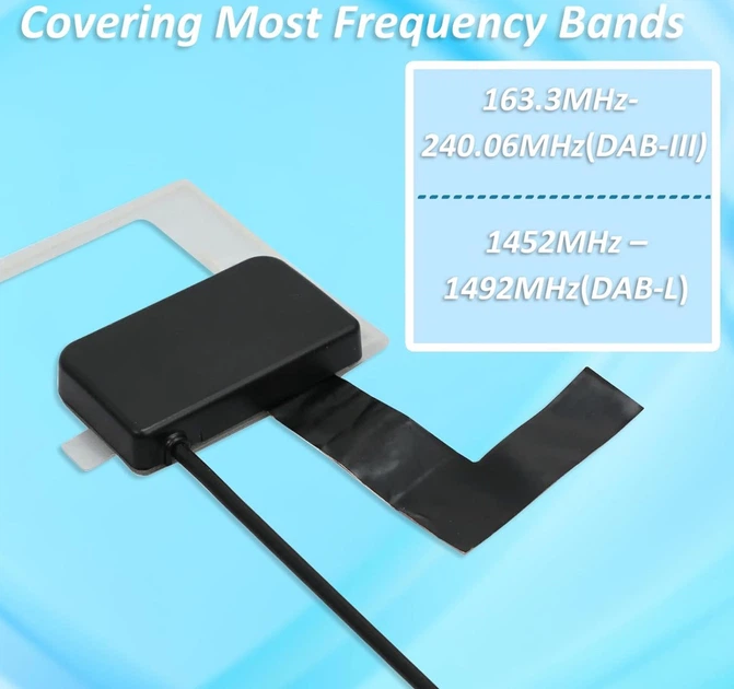 Автомобильная DAB/DAB+ антенна Bohaner с SMB штекером, 3 м кабель, на лобовое стекло - изображение 4