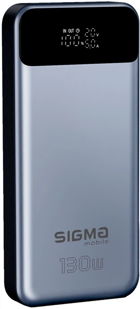 Універсальна мобільна батарея Sigma mobile 30000 мА·год PD 130 Вт З кабелем 100 Вт Срібляста (SI30A7QLX) - зображення 2