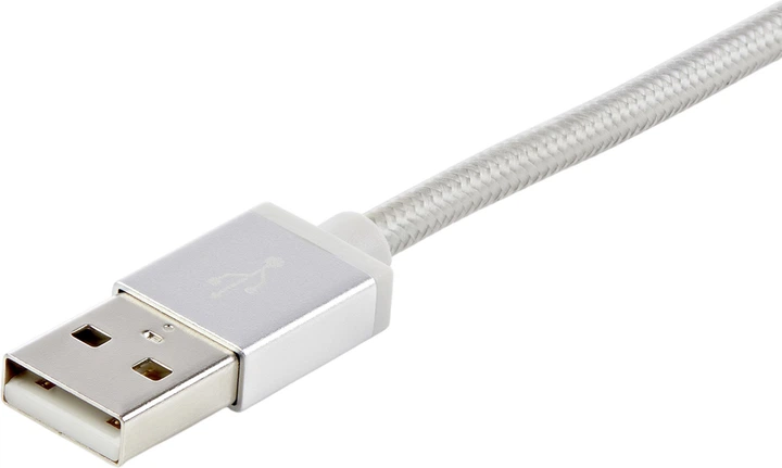 Kabel StarTech USB Type A - Lightning/Micro-USB/Type-C M/M 1 m Silver (LTCUB1MGR) - obraz 2