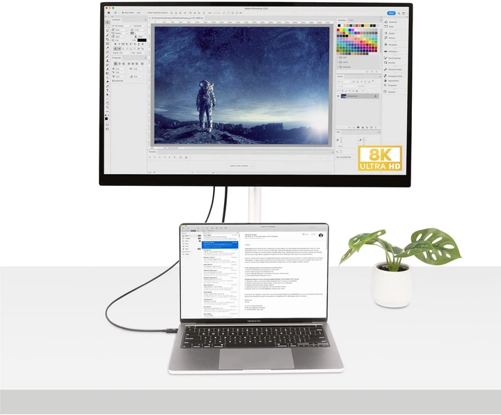Kabel StarTech Thunderbolt 4 USB Type-C - Type-C M/M 0.5 m Black (TBLT4MM50CM) - obraz 5