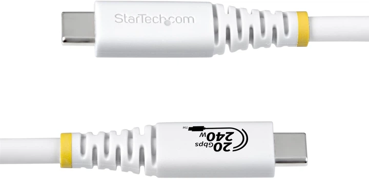 Kabel StarTech USB4 Type-C - Type-C M/M 20 Gbit/s 2 m White (CC2M20GUSB4TPW) - obraz 3