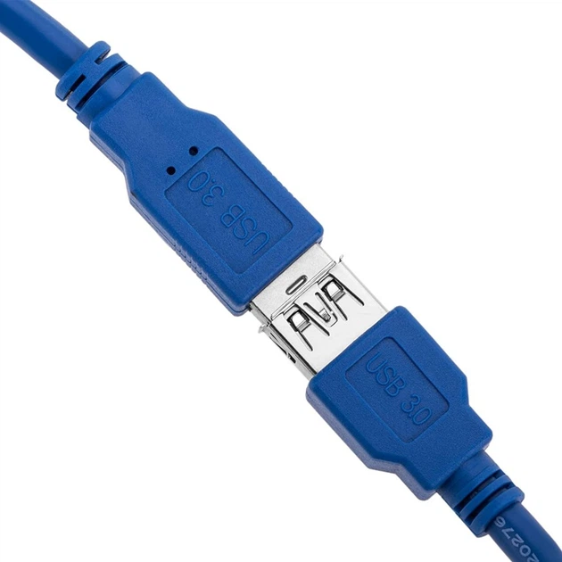 Kabel Techly USB Type A - Type A M/F 3 m Blue (ICOC U3-AA-30-EX) - obraz 2