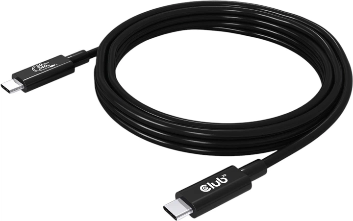 Kabel Club 3D USB Type-C - Type-C M/M 2 m Black (CAC-1575) - Zdjęcie 4 Kabel Club 3D USB Type-C - Type-C M/M 2 m Black (CAC-1575) - obraz 4