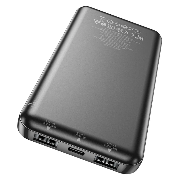 Універсальна Мобільна Батарея Power Bank Hoco J100 High-ranking 10000 mAh Чорний - Фото 3 Універсальна Мобільна Батарея Power Bank Hoco J100 High-ranking 10000 mAh Чорний - зображення 3
