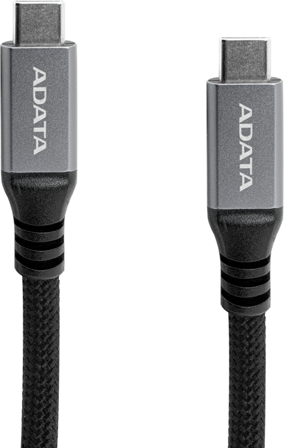 Kabel ADATA USB-C - USB-C 3.2 Gen 2 100W 1 m Black (CACCU3-100W-100AN-BK) - obraz 2