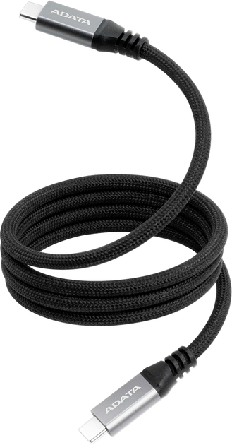 Kabel ADATA USB-C - USB-C 3.2 Gen 2 100W 1 m Black (CACCU3-100W-100AN-BK) - obraz 3