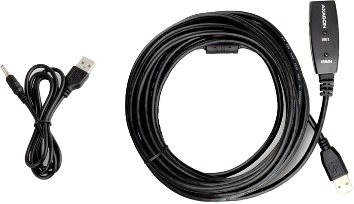Kabel Axagon USB-A - USB-A 2.0 7.5 m Black (8595247908933) - obraz 2