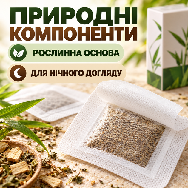 Пластирі для стоп KINOKI 10 шт, рослинні детокс-пластирі для ніг зі зігрівальним ефектом та натуральними компонентами - зображення 2