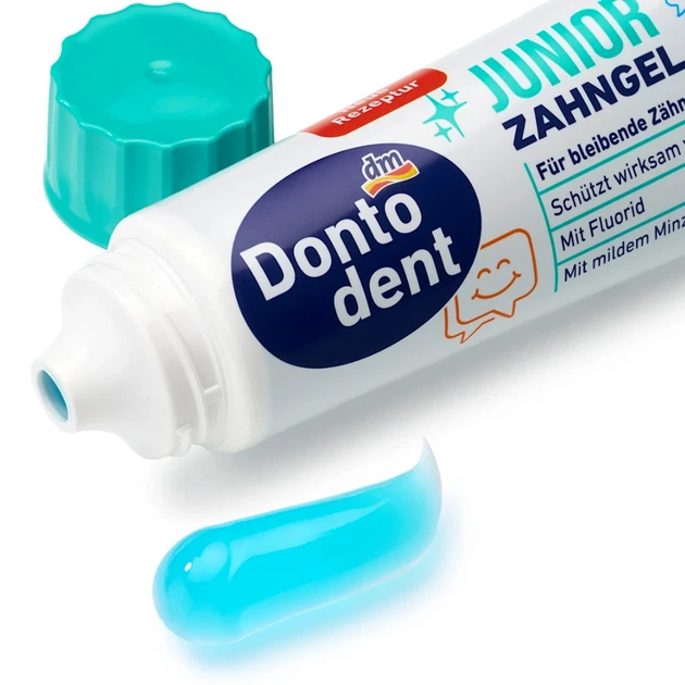 Дитяча зубна паста DONTODENT Junior з фторидом натрію, 100 мл - зображення 3
