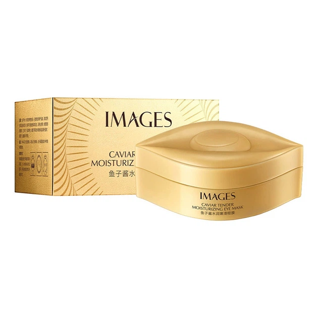Патчи гидрогелевые для кожи вокруг глаз IMAGES Caviar Tender Moisturizing Eye Mask с экстрактом икры 80г - изображение 2