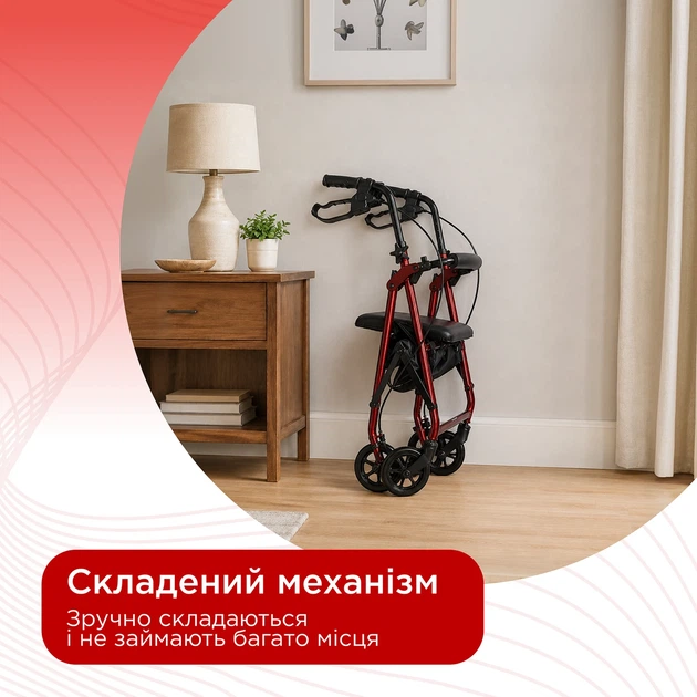 Ролатор на колесах з сидінням і сумкою Doctor Life 18231 - зображення 10