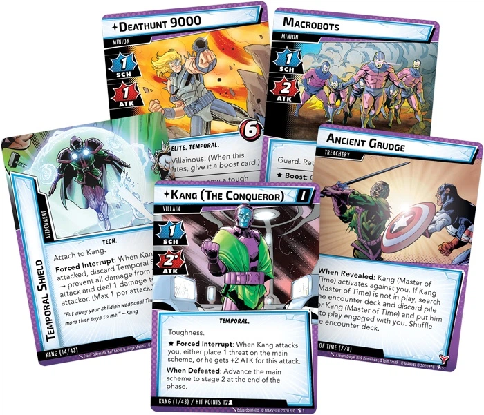 Додаток до настільної гри Marvel Champions Fantasy Flight Games: Scenario Pack The Once and Future Kang (0841333111717) - зображення 3