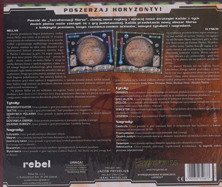 Dodatek do gry planszowej Rebel Terraformacja Marsa: Hellas i Elysium (5902650610873) - obraz 8