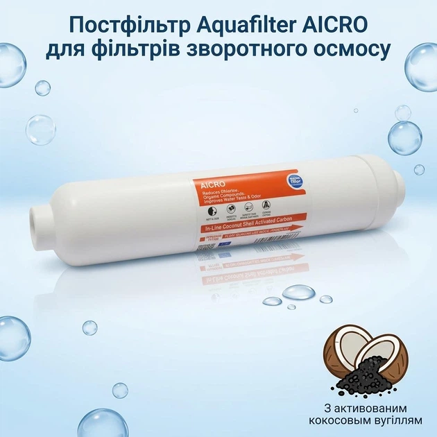 Набор AQUAFILTER для систем обратного осмоса PP20-BL-PP5 - Постфильтр - Минерализатор - Мембрана Vontron 75 - изображение 4