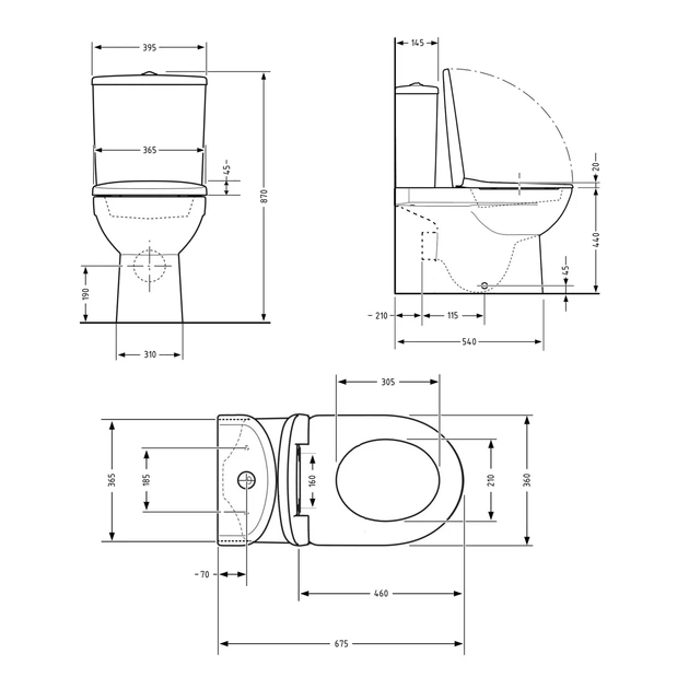 Унитаз-компакт Qtap Scorpio безободковый Ultra Quiet с сиденьем Soft-close QT14226088AW - изображение 2